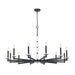 Z-Lite Kaden 12 Light Chandelier - Matte Black