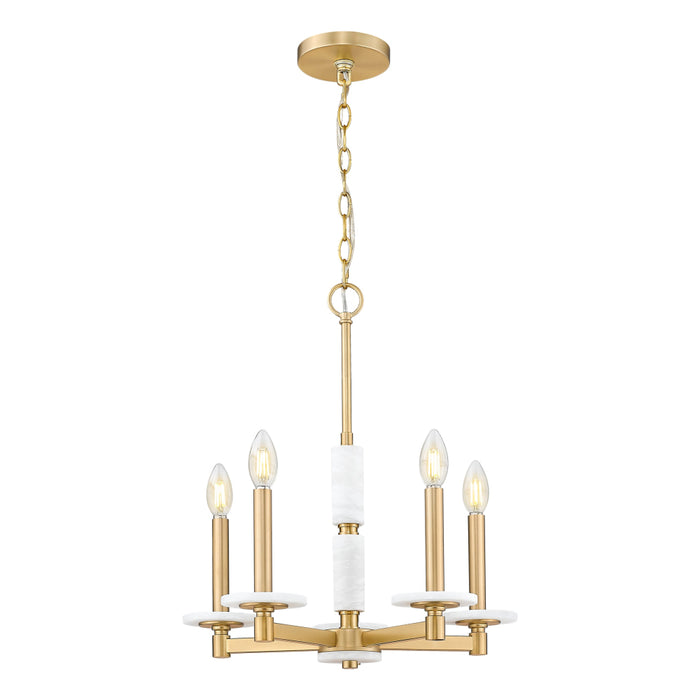 Z-Lite Kaden 5 Light Chandelier - Modern Gold