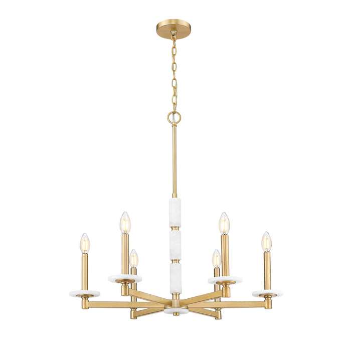 Z-Lite Kaden 6 Light Chandelier - Modern Gold