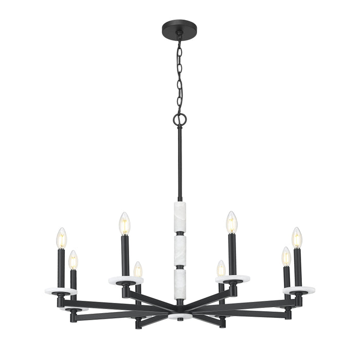 Z-Lite Kaden 8 Light Chandelier - Matte Black