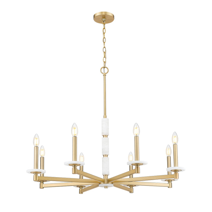Z-Lite Kaden 8 Light Chandelier - Modern Gold