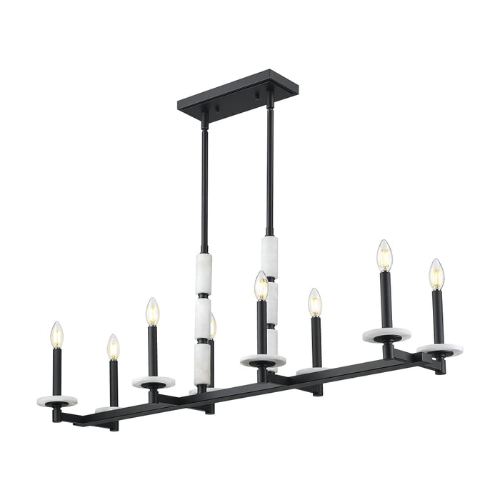 Z-Lite Kaden 8 Light Linear Chandelier - Matte Black