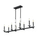 Z-Lite Kaden 8 Light Linear Chandelier - Matte Black