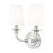 Z-Lite Katerina 2 Light Wall Sconce - Brushed Nickel