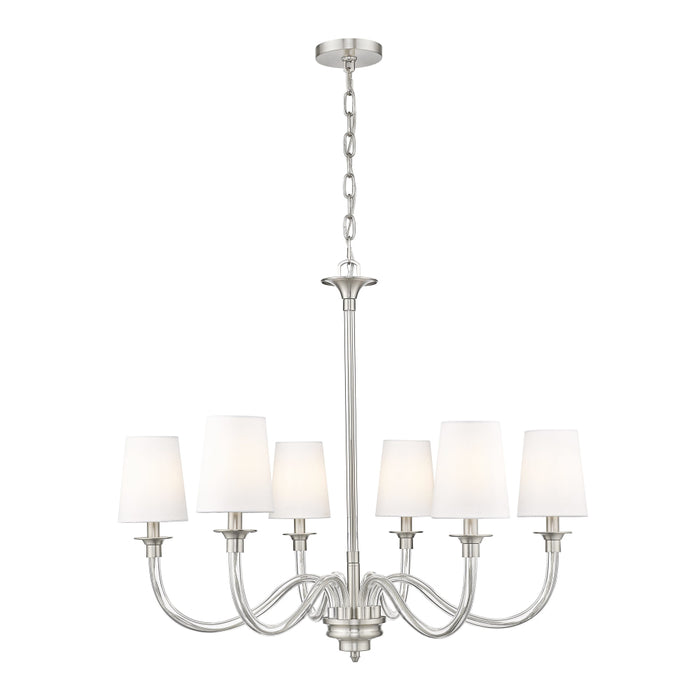 Z-Lite Katerina 6 Light Chandelier - Brushed Nickel