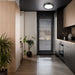 Z-Lite Kawan Flushmount Matte Black LED 1 Light 12 Inch 1014F12-MB-LED | theLightShop
