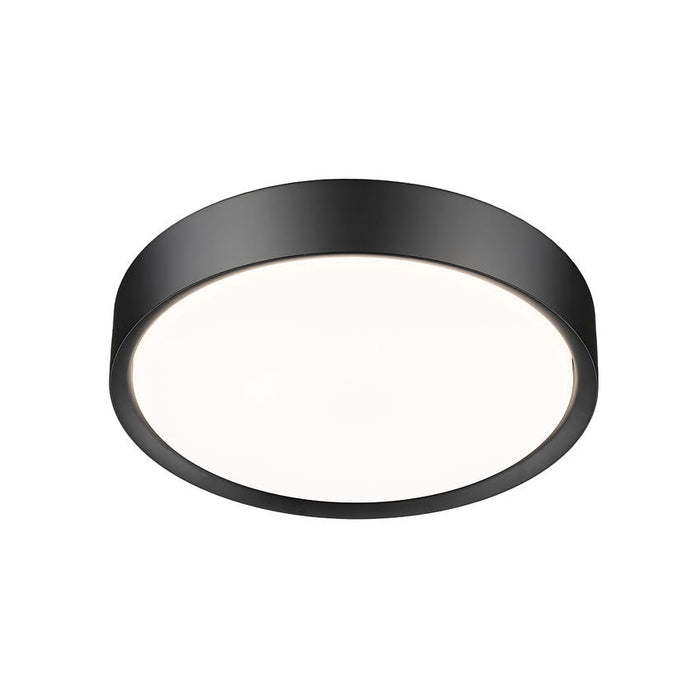 Z-Lite Kawan Flushmount Matte Black LED 1 Light 16 Inch 1014F16-MB-LED | theLightShop
