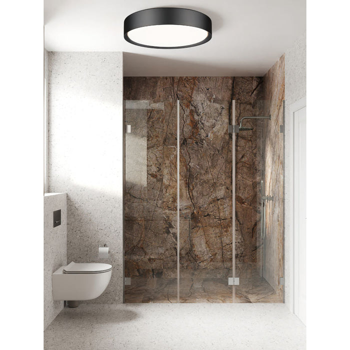 Z-Lite Kawan Flushmount Matte Black LED 1 Light 16 Inch 1014F16-MB-LED | theLightShop