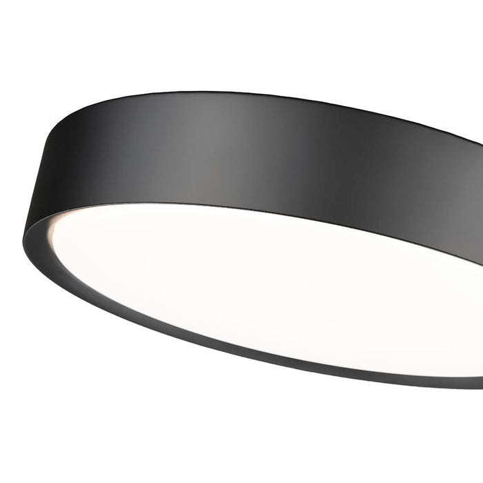 Z-Lite Kawan Flushmount Matte Black LED 1 Light 16 Inch 1014F16-MB-LED | theLightShop