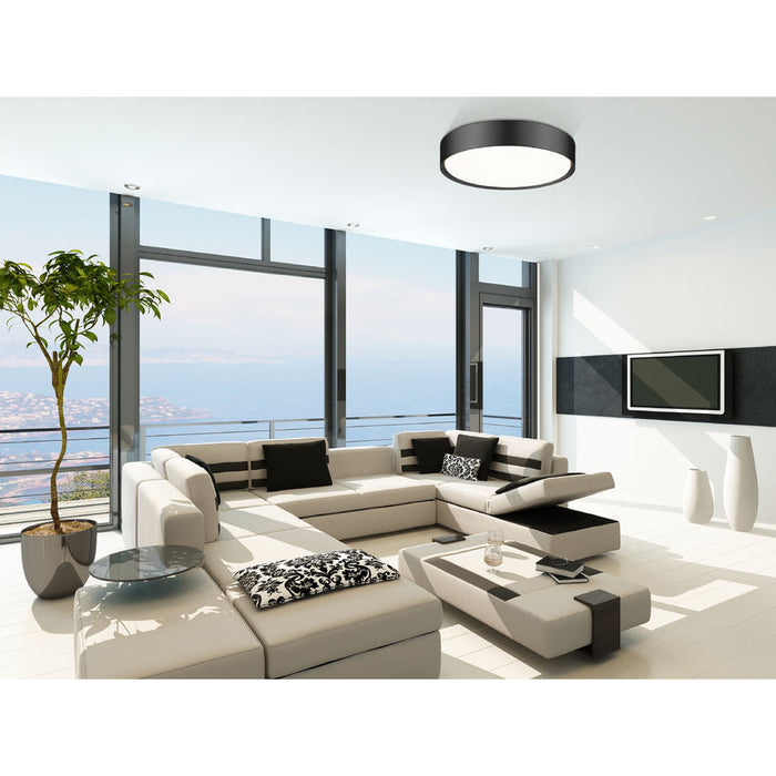 Z-Lite Kawan Flushmount Matte Black LED 1 Light 20 Inch 1014F20-MB-LED | theLightShop