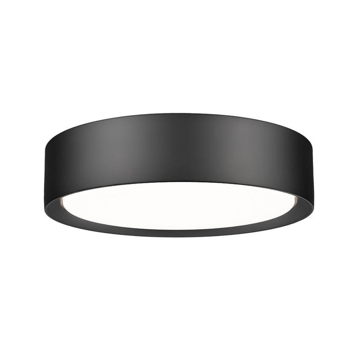 Z-Lite Kawan Flushmount Matte Black Modern Gold LED 1 Light 12 Inch 1014F12-MB-MGLD-LED | theLightShop