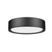 Z-Lite Kawan Flushmount Matte Black Modern Gold LED 1 Light 12 Inch 1014F12-MB-MGLD-LED | theLightShop