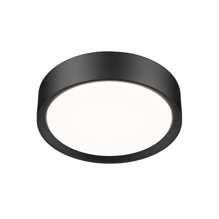 Z-Lite Kawan Flushmount Matte Black Modern Gold LED 1 Light 12 Inch 1014F12-MB-MGLD-LED | theLightShop