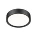 Z-Lite Kawan Flushmount Matte Black Modern Gold LED 1 Light 12 Inch 1014F12-MB-MGLD-LED | theLightShop