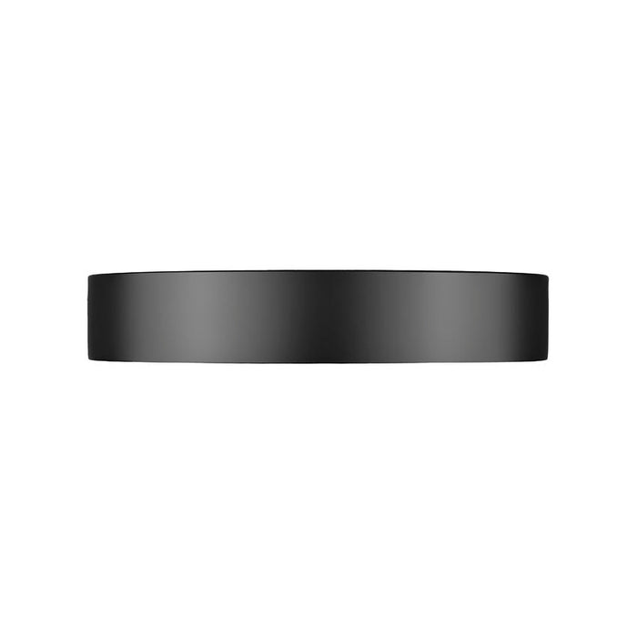 Z-Lite Kawan Flushmount Matte Black Modern Gold LED 1 Light 16 Inch 1014F16-MB-MGLD-LED | theLightShop