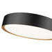 Z-Lite Kawan Flushmount Matte Black Modern Gold LED 1 Light 16 Inch 1014F16-MB-MGLD-LED | theLightShop