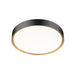 Z-Lite Kawan Flushmount Matte Black Modern Gold LED 1 Light 20 Inch 1014F20-MB-MGLD-LED | theLightShop