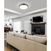 Z-Lite Kawan Flushmount Matte Black Modern Gold LED 1 Light 20 Inch 1014F20-MB-MGLD-LED | theLightShop