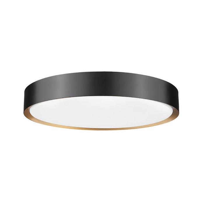 Z-Lite Kawan Flushmount Matte Black Modern Gold LED 1 Light 20 Inch 1014F20-MB-MGLD-LED | theLightShop