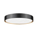 Z-Lite Kawan Flushmount Matte Black Modern Gold LED 1 Light 20 Inch 1014F20-MB-MGLD-LED | theLightShop