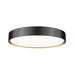 Z-Lite Kawan Flushmount Matte Black Modern Gold LED 1 Light 20 Inch 1014F20-MB-MGLD-LED | theLightShop