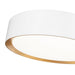 Z-Lite Kawan Flushmount Matte White Modern Gold LED 1 Light 12 Inch 1014F12-MW-MGLD-LED | theLightShop