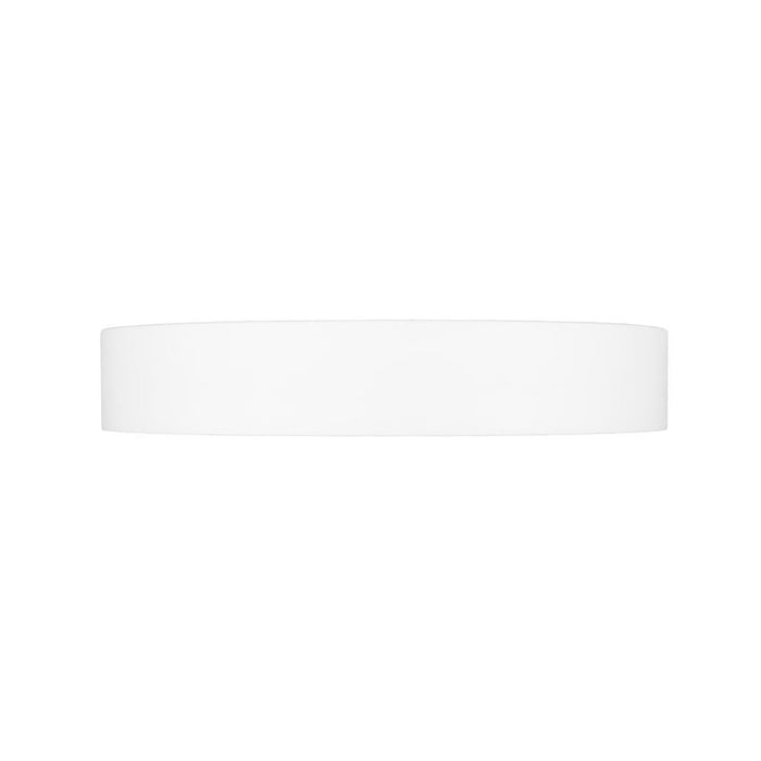 Z-Lite Kawan Flushmount Matte White Modern Gold LED 1 Light 16 Inch 1014F16-MW-MGLD-LED | theLightShop