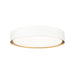 Z-Lite Kawan Flushmount Matte White Modern Gold LED 1 Light 16 Inch 1014F16-MW-MGLD-LED | theLightShop