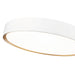 Z-Lite Kawan Flushmount Matte White Modern Gold LED 1 Light 20 Inch 1014F20-MW-MGLD-LED | theLightShop