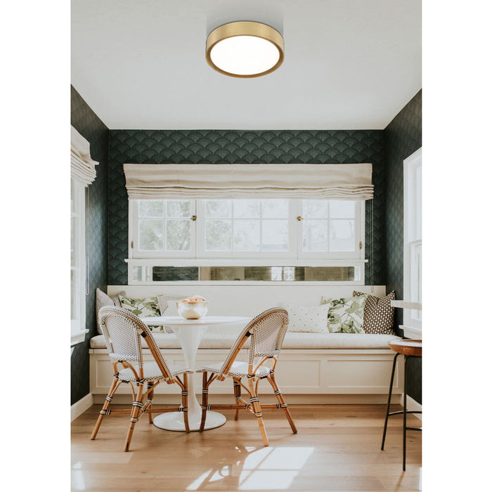Z-Lite Kawan Flushmount Modern Gold LED 1 Light 12 Inch 1014F12-MGLD-LED | theLightShop