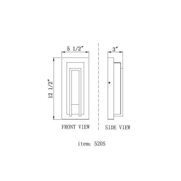 Z-Lite Keaton Black LED 1 Light Outdoor Wall Sconce 520S-BK-LED | theLightShop