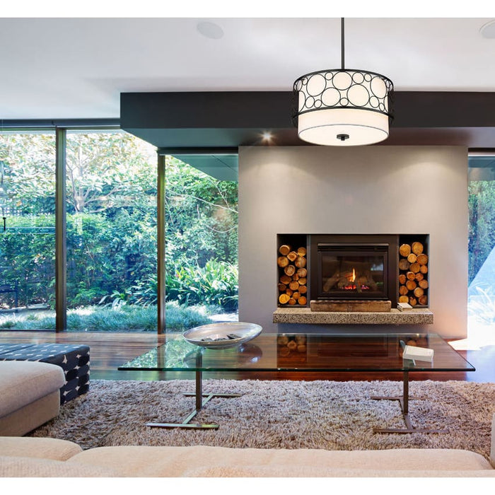 Z-Lite Kendall Matte Black 3 Light Pendant 197-17MB | theLightShop