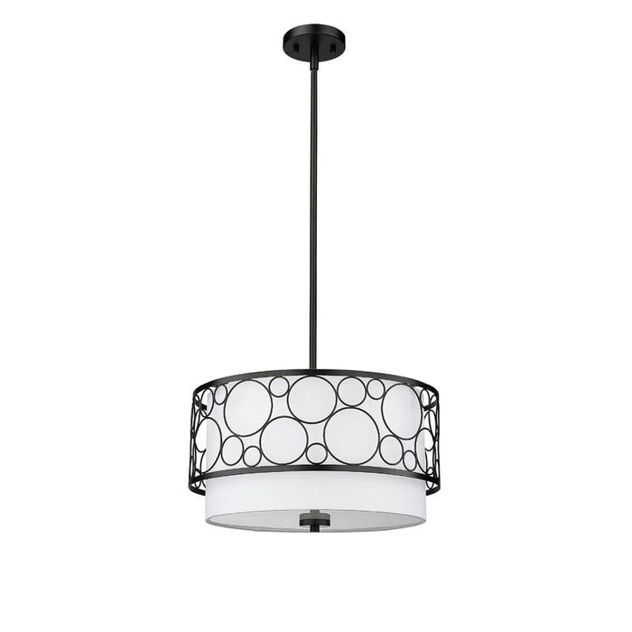 Z-Lite Kendall Matte Black 3 Light Pendant 197-17MB | theLightShop