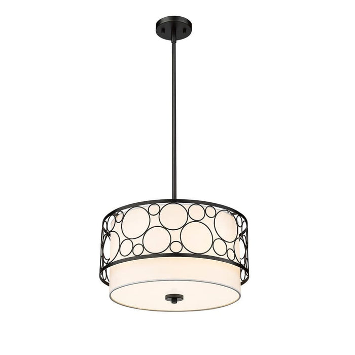 Z-Lite Kendall Matte Black 3 Light Pendant 197-17MB | theLightShop