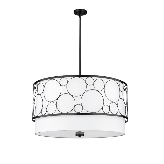 Z-Lite Kendall Matte Black 5 Light Pendant 197-32MB | theLightShop