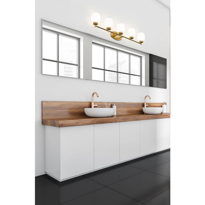 Z-Lite Kendrick Vanity Luxe Gold 5 Light 745-5V-LG | theLightShop