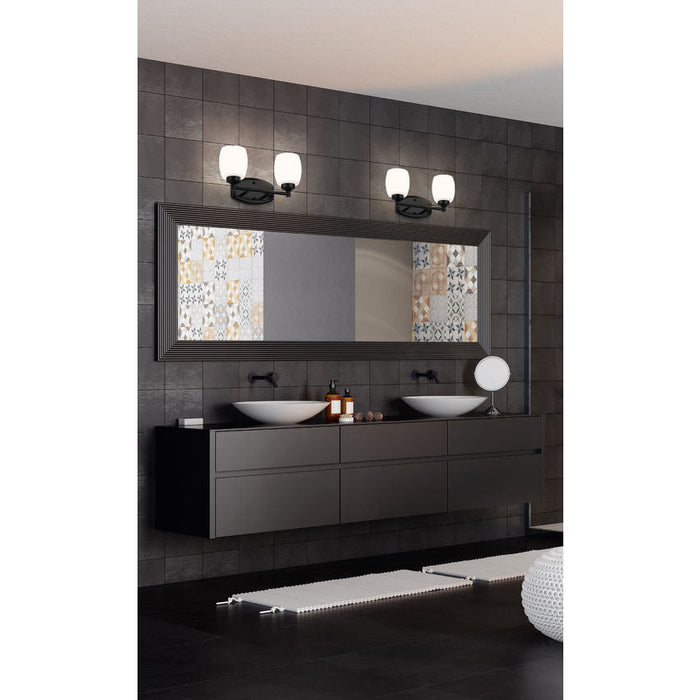 Z-Lite Kendrick Vanity Matte Black 2 Light 745-2V-MB | theLightShop