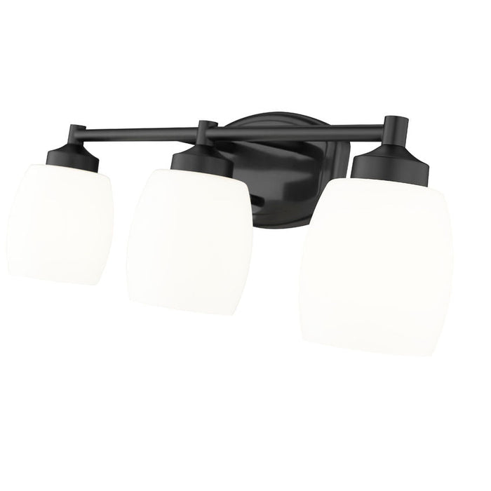 Z-Lite Kendrick Vanity Matte Black 3 Light 745-3V-MB | theLightShop