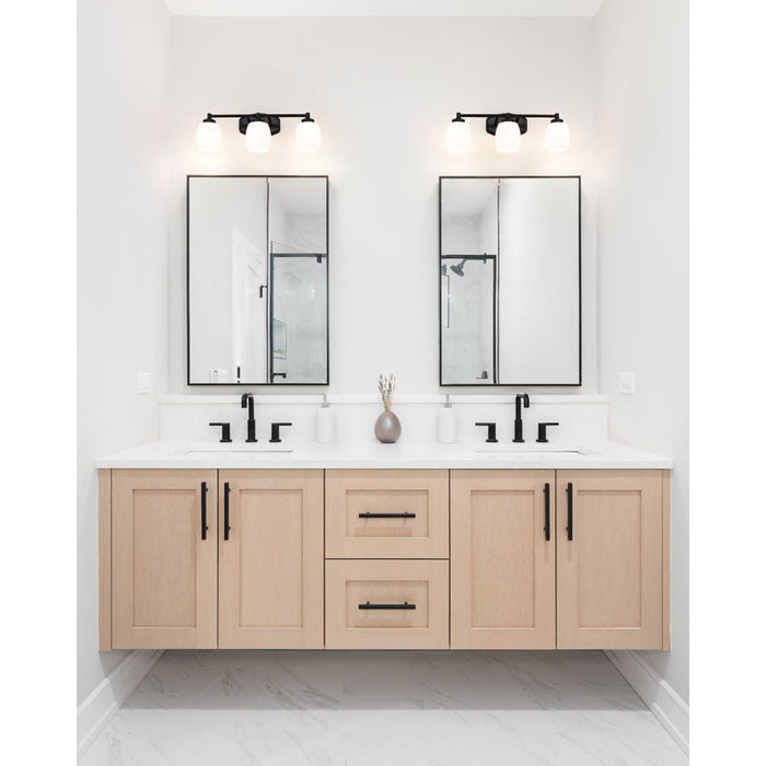 Z-Lite Kendrick Vanity Matte Black 3 Light 745-3V-MB | theLightShop