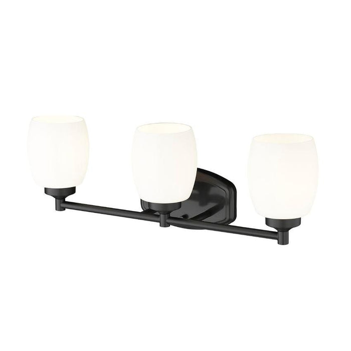 Z-Lite Kendrick Vanity Matte Black 3 Light 745-3V-MB | theLightShop