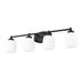 Z-Lite Kendrick Vanity Matte Black 4 Light 745-4V-MB | theLightShop