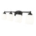 Z-Lite Kendrick Vanity Matte Black 4 Light 745-4V-MB | theLightShop