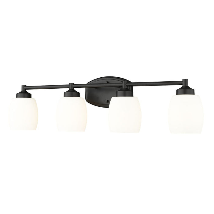 Z-Lite Kendrick Vanity Matte Black 4 Light 745-4V-MB | theLightShop
