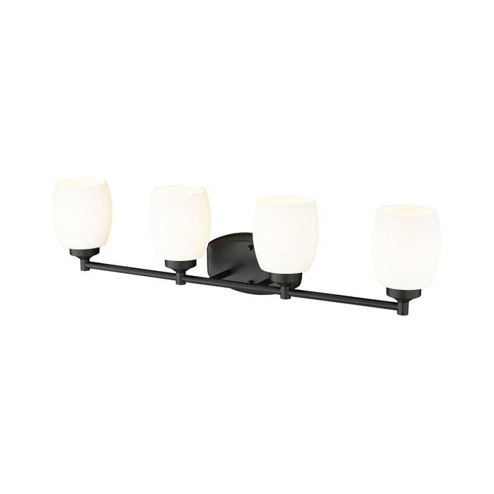 Z-Lite Kendrick Vanity Matte Black 4 Light 745-4V-MB | theLightShop