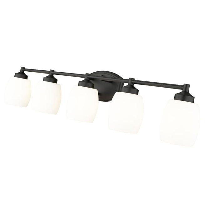 Z-Lite Kendrick Vanity Matte Black 5 Light 745-5V-MB | theLightShop