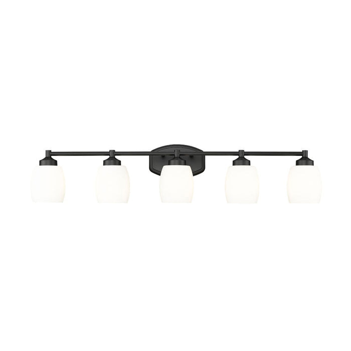Z-Lite Kendrick Vanity Matte Black 5 Light 745-5V-MB | theLightShop