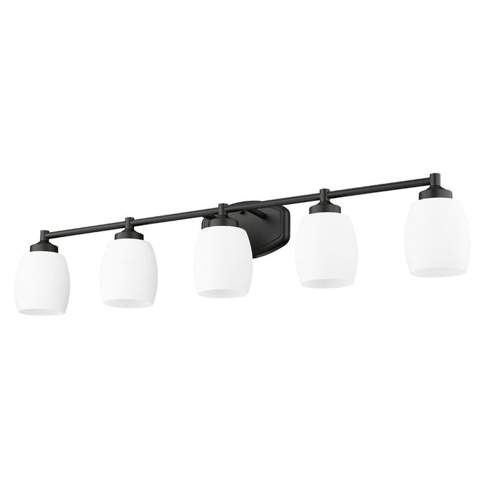 Z-Lite Kendrick Vanity Matte Black 5 Light 745-5V-MB | theLightShop