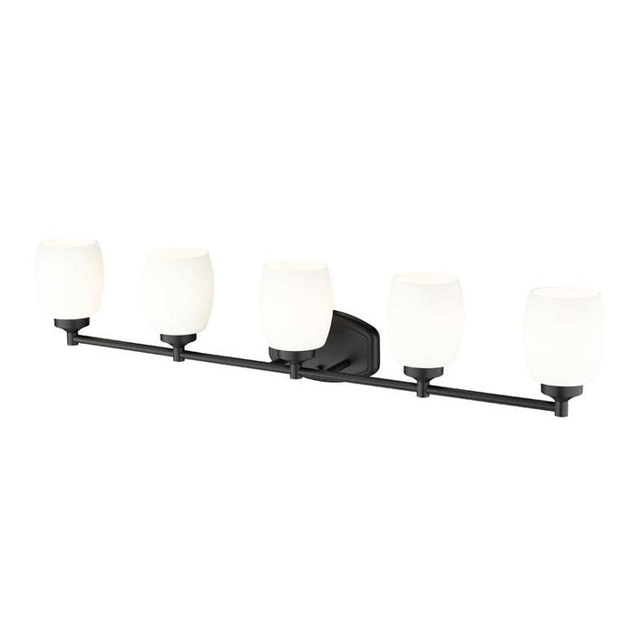 Z-Lite Kendrick Vanity Matte Black 5 Light 745-5V-MB | theLightShop
