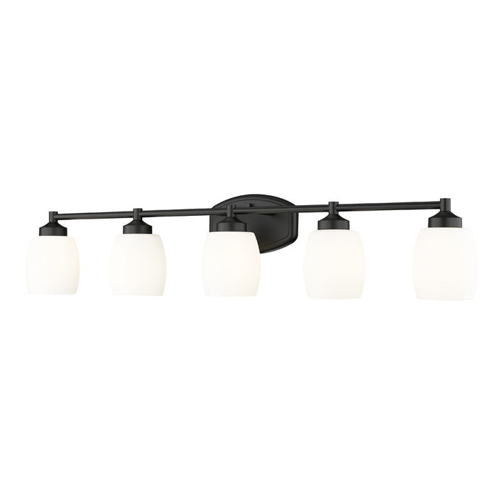 Z-Lite Kendrick Vanity Matte Black 5 Light 745-5V-MB | theLightShop