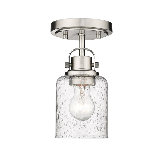 Z-Lite Kinsley Brushed Nickel 1 Light Flushmount 340F1-BN | theLightShop